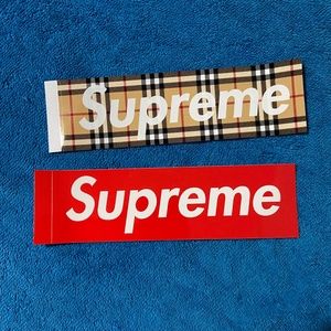 Supreme x Burberry stickers